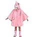LIVACASA Capucha Lluvia para Niños Bebes Ligero Respirable Dibujo Animados Portatíl Estéreo Simple contra Lluvia al Aire Libre Viaje Vacaciones Rosa Talla L