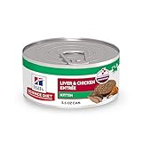 Hill's Science Diet Kitten, Kitten Premium Nutrition, Wet Cat Food, Liver & Chicken Minced, 5.5 oz Can, Case of 24