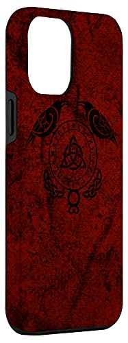 Iphone 12 Pro Max Viking Norse Mythology Vegvisir Runes Odin's Huginn & Muninn Case #TOP2