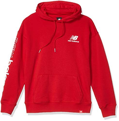 New Balance Women's Essentials Icon Pullover Hoodie, Team Red Pepper, XS