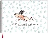  Notizbuch quer 19,5 x 14 cm ca. 180 Seiten Fadenheftung Lesebändchen kaschiert Werkdruckpapier Flexibler Einband bleiben aufgeschlagen liegen, unliniert. Voll das wilde Leben Rannenberg & Friends