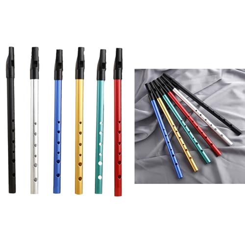 Irish Tin Penny Traditional C/D Irish Blowing Instrument 6 Hole Metal Flute Instrument Woodwind