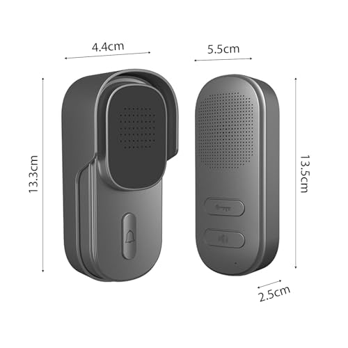 FTVOGUE 2 Way Communication Wireless Doorbell, Real Time Hands Free Talk, Intercom Doorbell with Answer Button, Remote U - Additional View