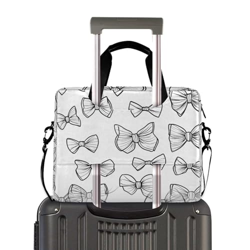 Funda para portátil Alaza patrón lazos negro blanco 13-15.6 pulg miniatura 4