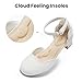 PATPAT Girls Mary Jane Shoes Size 12 Little Kid White Dress Shoes Princess Low Heels School/Party/Prom/Concert/Birthday/Christmas/Wedding Footwear Dress Up Heels for Girls