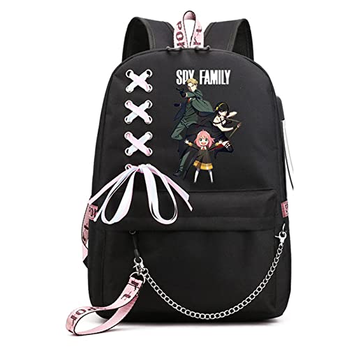KIKON SP-Y×FAMI-LY Sac À Dos Homme Anime Sac À Dos Scolaire USB-Port Cartable Fille Portable Sac De Voyage-A09||32 * 15 * 45CM