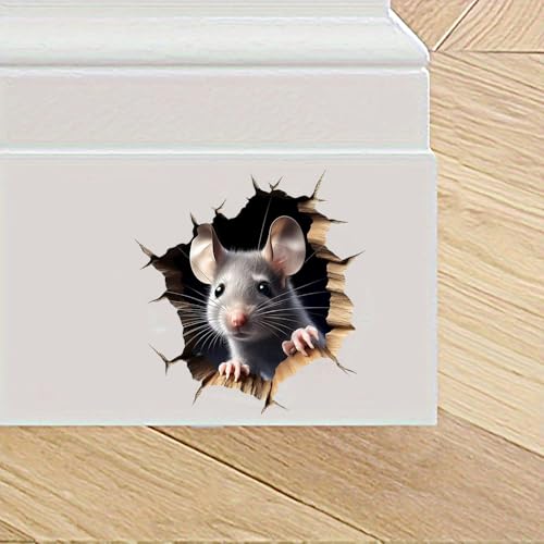Vinilos decorativos ratón 3D pack x2 vinilo impermeable miniatura 5