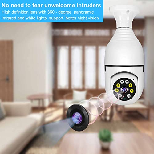 Lovskoo Security Cameras Wireless Outdoor And Indoor, Light Bulb Camera With 2Mp, 1080P Hd Video, 2.4G & 5G Wifi Camera With Motion Detection, Night Vision, Mobile Tracking Alarm #TOP6