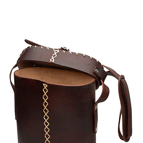 Matero Bag for Yerba Mate Gourd and Thermos, Leather, Handle and Shoulder Strap, Essential for Travel and Home Use3