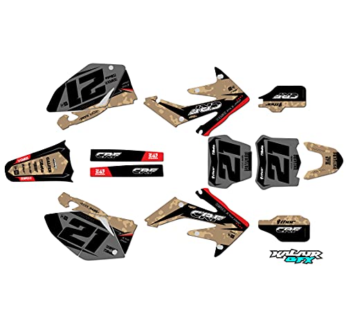 Graphics kit for Honda CRF250R (2004-2005) Semper Fi Series DES 9 Mil-Dirt bike Custom Racing Graphics Decals Stickers Kit, no-plastics