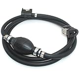 Marine Fuel Line Assembly 5/16 inch Boat Outboard Motor Fuel Line Assembly 7 Foot With Connector and Primer Bulb Compatible With Yamaha Outboard Motors