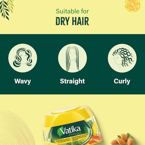 Vatika Naturals Hair Cream - Refreshing Lemon (210ml) | Enriched with Lemon, Tea Tree & Almond for Naturally Stylish, Problem-Free Hair - Image 4