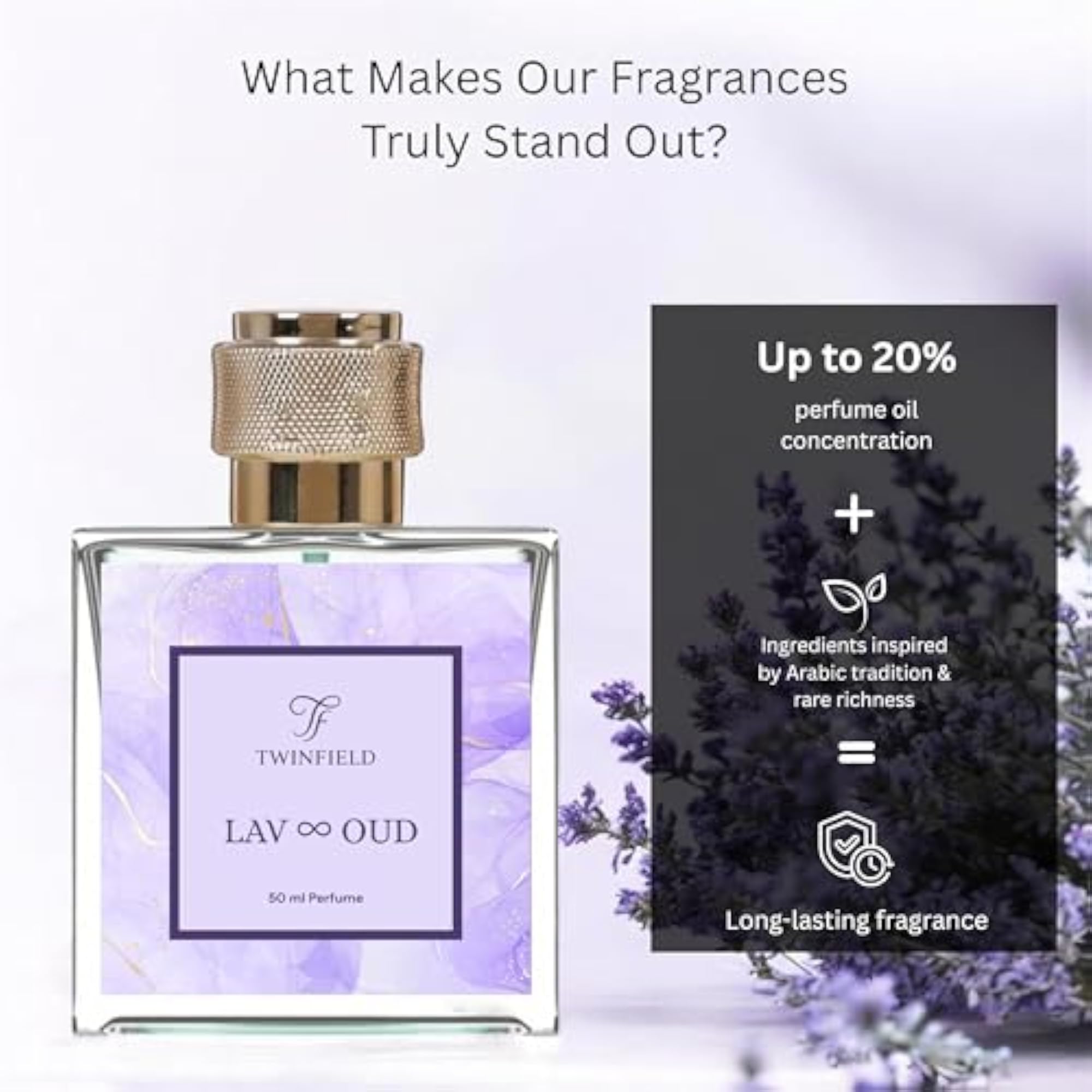 Unisex Lavender Oud Eau De Parfum, Luxury Fragrance