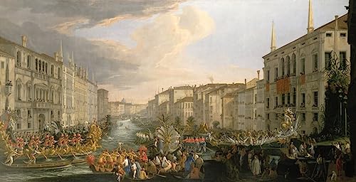 Tableau une Régate sur le Grand Canal Venise de Luca Carlevaris 60x90cm