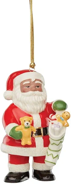 Lenox 894884 African American Santa & Stocking Ornament