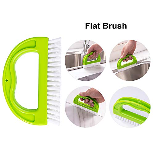 Bligo 3-In-1 Grout Brush & Tile Brush, Home Essentials Scrub Brush & Shower Scrubbe, Green Cleaning Brush, Deep Cleaning For Bathroom And Kitchen, Window Rail, Grout Cleaner Brush For Tile Floors #TOP5