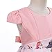 Cosplay Life Floral Dress for Girls and Young Adults Fashion Flower Waistline Kids Party Festival Dress Ages 5-9 Years Old (Peach, 5YRS)