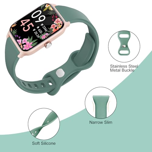 2 Pack Slim Correas de Silicona para Relojes miniatura 2
