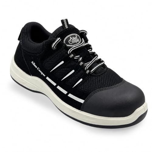 Image of Allen Cooper Safety Shoe ACL 11788 | High Performance Fabric & Leather Upper | Non-Metallic Fibre Toe Cap, Anti-Skid Sole, Heat, Water & Oil Resistant | Size 10 INDIA /UK