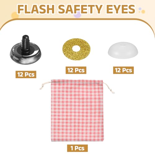 Yeux de sécurité paillettes 30mm pour peluche et marionnette