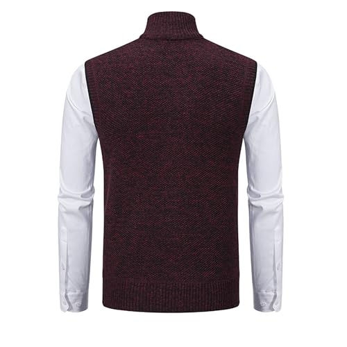 Men's Knitted Cardigan Vest Stand Up Collar Sleeveless Sweater Comfortable Breathable Tank Top3