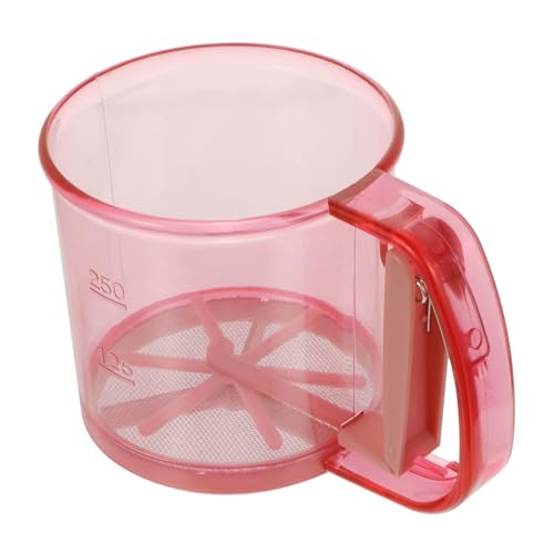 Mikinona Mesh Handheld Flour Sifter Kitchen Sieve Baking Tool Semi-automatic Flour Sieve