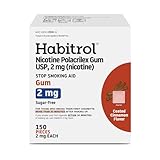 Habitrol Nicotine Gum - 2 mg, Cinnamon Flavor, 150 Count - Reduces Cravings & Helps Quit Smoking