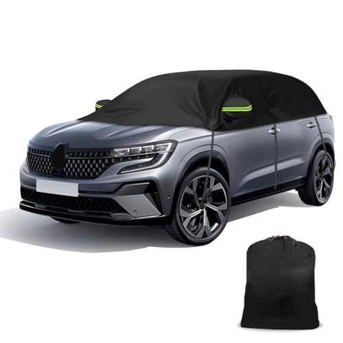 Opaltool Halbgarage Kompatibel mit Renault Austral 2022-2025, Autogarage Softtop Halbabdeckung mit verstellbaren Haken und reflektierenden Streifen Ohrenkappen