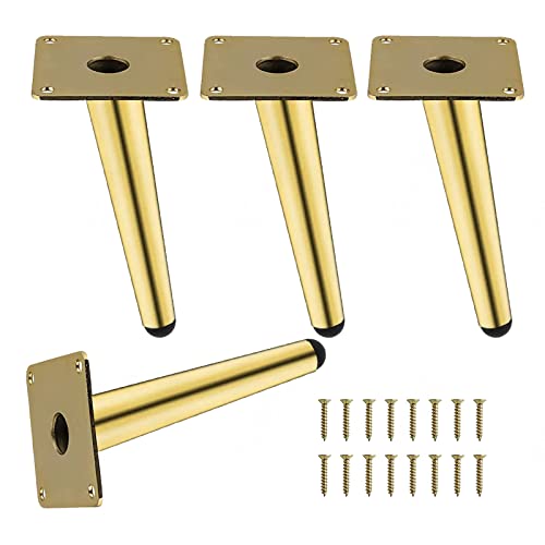 WWERTYY Patas de Metal para Muebles, Paquete de 4, Patas de Mesa Ajustables de 10 a 35 cm con Tornillos para Escritorio, Mesa de café, sofá, gabinete, Patas de Repuesto Modernas para muebl
