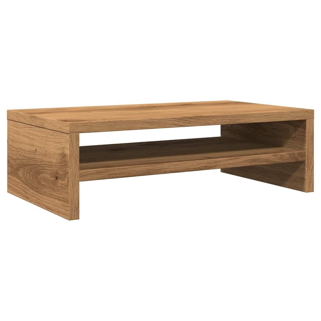 Gecheer Supporto Monitor Rovere Artigianale 42x24x13 cm Multistrato,Supporto per Monitor da Scrivania,Supporto per Laptop per Ufficio e Casa,Supporto Ergonomico per Laptop,PC,Computer,P855797