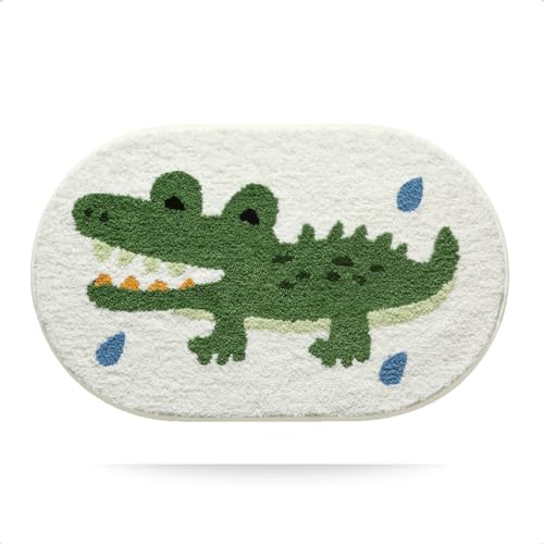 Palmtreehome POLYESTER Cute Animal Rug, Adorable Mat, Cartoon Floor Mats, Non Slip Extra Absorbent Soft Bath Rug, Machine Washable cover