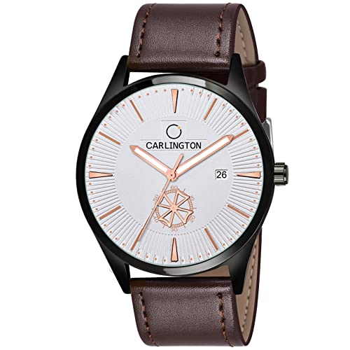Carlington Analog Watches for Men with Leather Strap - CT 1020