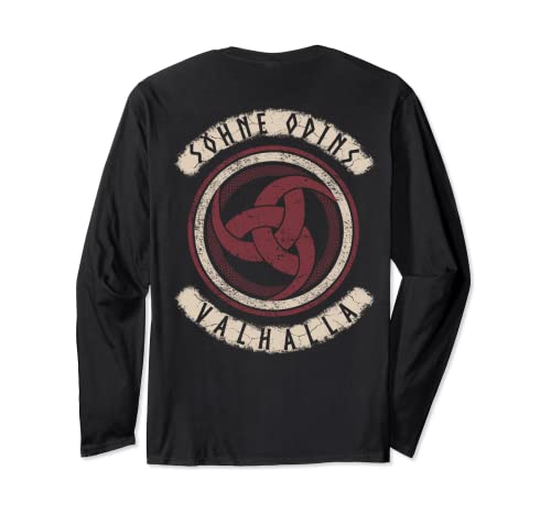 Söhne Odins Valhalla - Mitología nórdica, espalda vikinga Manga Larga