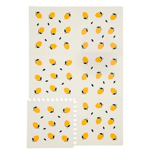 CHILDLIKE BEHAVIOR XL Baby Play Mat - 72 x 48 Inches Puzzle Play Mat with 6 Foam Floor Tiles - Interlocking Puzzle Mat for Toddlers and Infants Play...