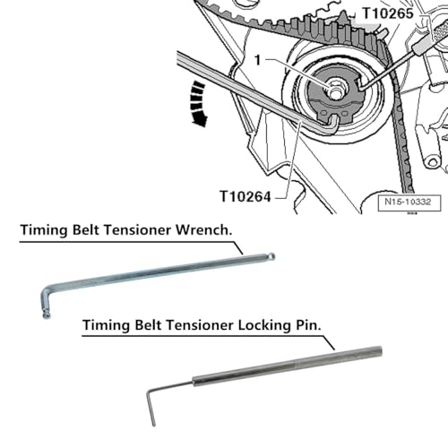 DPTOOL Motor Nockenwelle Zahnriemen Werkzeuge kompatibel mit VW Audi SEAT Skoda 1.4 1.6 2.0 TDI EA288 Common Rail Dieselmotor ersetzen T10265 T10060A 3359 T10051 T10490 T10264