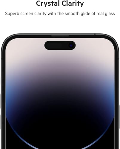 Miniatura 3 de Belkin TemperedGlass - Protector de pantalla para iPhone 14 Pro Max, accesorios para iPhone 14 Pro, fácil aplicación con bandeja guía de