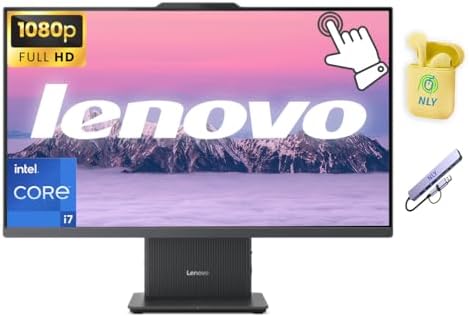 Lenovo IdeaCentre 27" FHD Touchscreen All-in-One Desktop Computer, Intel 10-core i7-13620H, 32GB RAM 2.5TB Storage (2TB SSD+512GB Docking Set), Wireless KB & Mouse, Windows 11, NLY Earphones, Gray