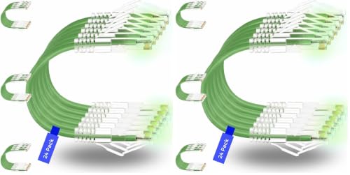 Image of Rapink Patch Cables Cat6 / Cat6a 1ft (48 Pack) Slim, Cat6a Ethernet Patch Cable 10G Support, Snagless Cat 6 Patch Cable for Patch Panel to Switch, Flexiable Cat6 Ethernet Cable Green