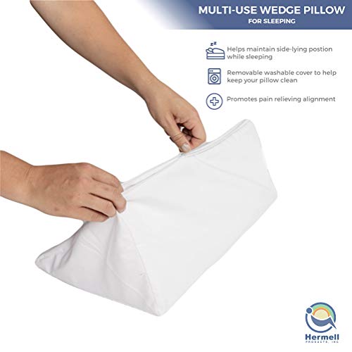 Hermell Foam Bed Wedge Pillow For Side Sleepers (White) #TOP3