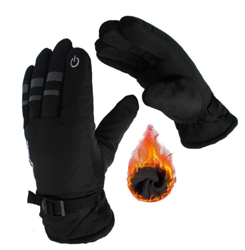 ✅ 10 Best Gloves for Cold Weather Shooting 7 Alexvyan 1 Pair -20℉ Snow & Windproof Scratch Proof Thermal Soft Fur Warm Full Finger Winter Gloves (Fur/Fleece Inside) for Riding, Protective Hand Ideal for Cold Weather for Male (Black Sports)