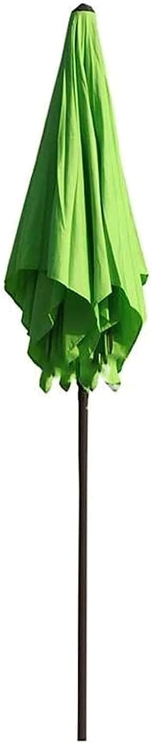 Parasol Tarasowy Parasol Plażowy 8,2FT 2-poziomowy Ogrodowy Z Wentylacją Wodoodporny 10 Żebrami Zewnątrz(Grün)