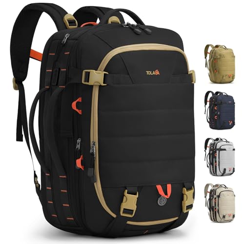 Tolaccea Carry on Travel Backpack, TSA Friendly Flight Approved Laptop