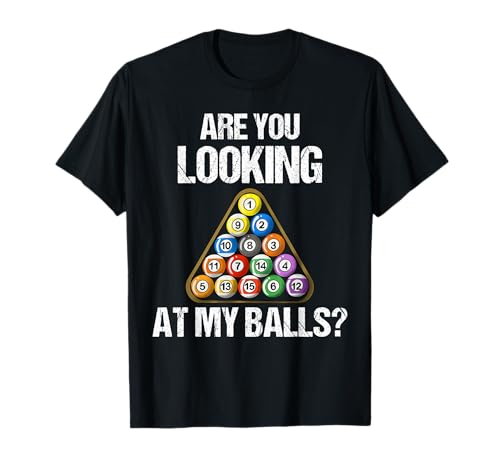 Divertente regalo da biliardo per gli uomini Cool Pool Game Balls Joke Lover Maglietta