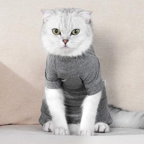 Katzenbody Nach Op Katzen Kleidung Anti-leckende für Katze Body Operation Medizinische Haustierkleidung zur Genesung für Katze Bauchwunden oder Hautkrankheiten (M)