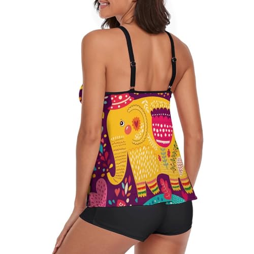 Maillot de bain tankini couvrant pour masquer les complexes avec short et robe de plage