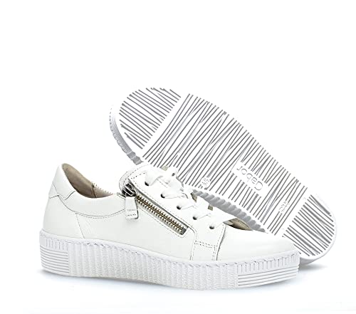 Gabor Women Trainers, Ladies Low-Tops,Removable Insole,lace up Shoe,Sports Shoe,Platform Sole,Leisure,Low Shoe,White (Weiss),39 EU / 6 UK - Image 5