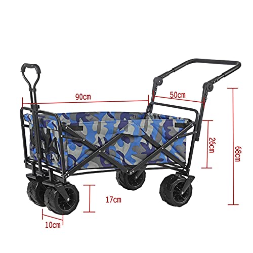 Carrito plegable para jardín y playa, carrito para compras y camping, carretilla utilitaria plegable miniatura 2