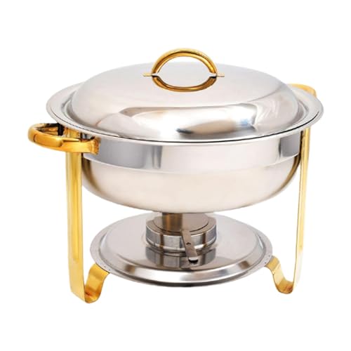 MERISHOPP™ Chafing Dish with Lid Buffet Server and Warmer for Household Parties Banquet Silver Gold|Home & Garden|Kitchen Dining & Bar|Small Kitchen Appliances|Chafing Dishes & Warming Trays