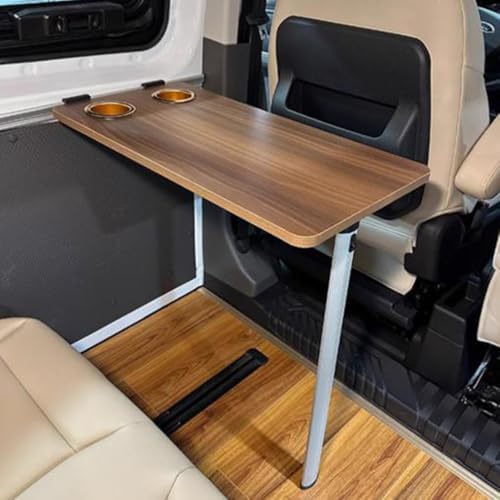 Wall-Mounted RV Dinette Table, Folding Dining Table for Home, Office, and Camping - 15x31in & 14x28in, Yellow Oak Finish, Space-Saving Design, 79x39cm/31x15.5in