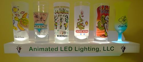 Image of Lighted LED Shot Glass Shelf (Muli-Color)